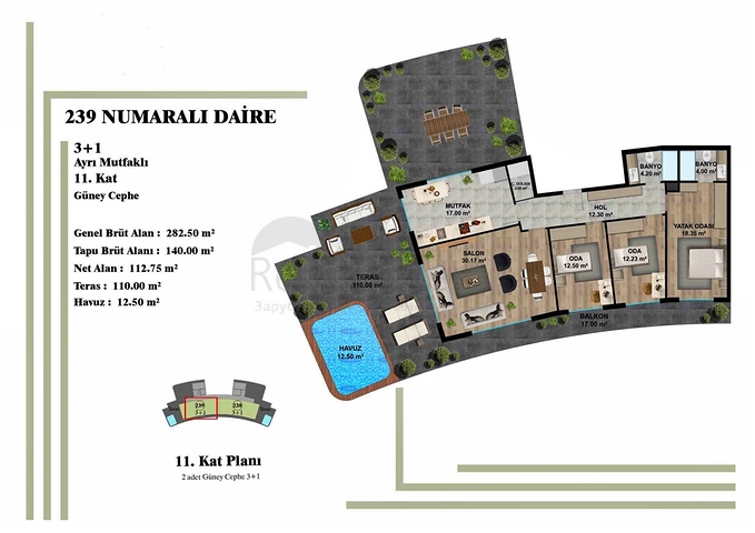 Investment project in the Altyntas - Antalya area 