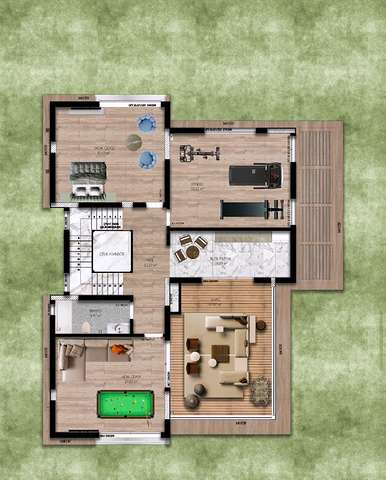 Villa in a 9+2 layout complex in Doshemealti - Antalya area 