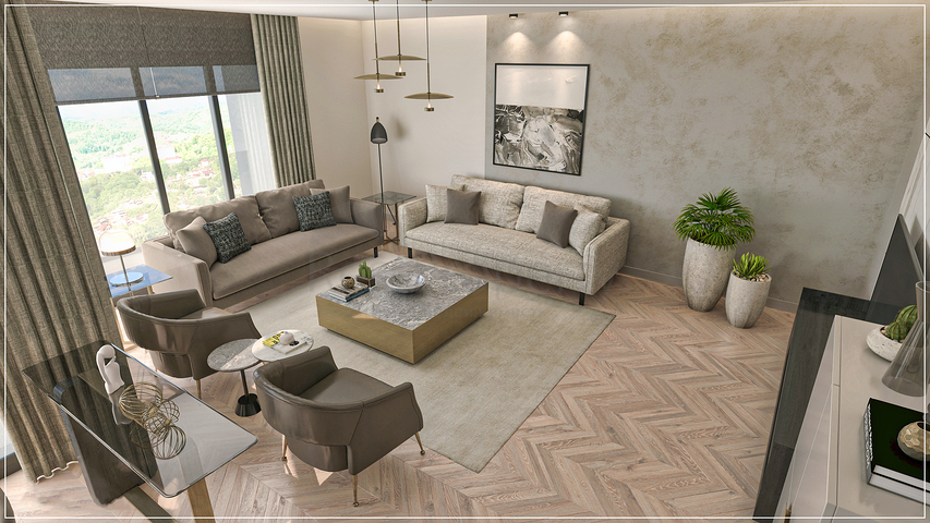 3+1 apartments in the area of Undzhaly - Antalya 