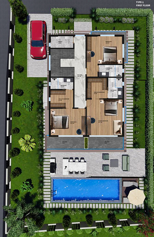 Investment project of a 4+1 villa in the area of Doshemealti - Antalya 