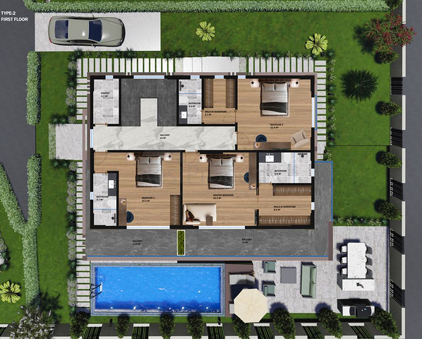 Investment project of a 4+1 villa in the area of Doshemealti - Antalya 