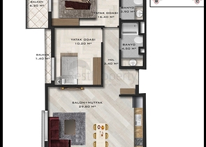 Investment project in Altyntas - Antalya microdistrict