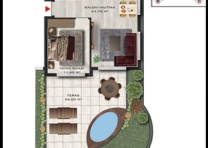 Investment project in Altyntas - Antalya microdistrict