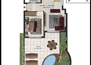 Investment project in Altyntas - Antalya microdistrict