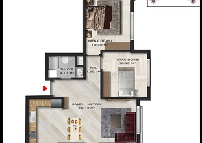 Investment project in Altyntas - Antalya microdistrict
