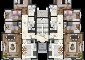 3+1 apartments in Kepez - Antalya area