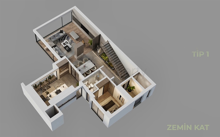 Investment project, Villas in the area of Doshemealti - Antalya