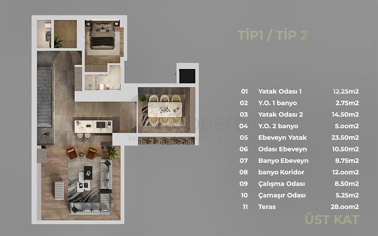 Investment project, Villas in the area of Doshemealti - Antalya