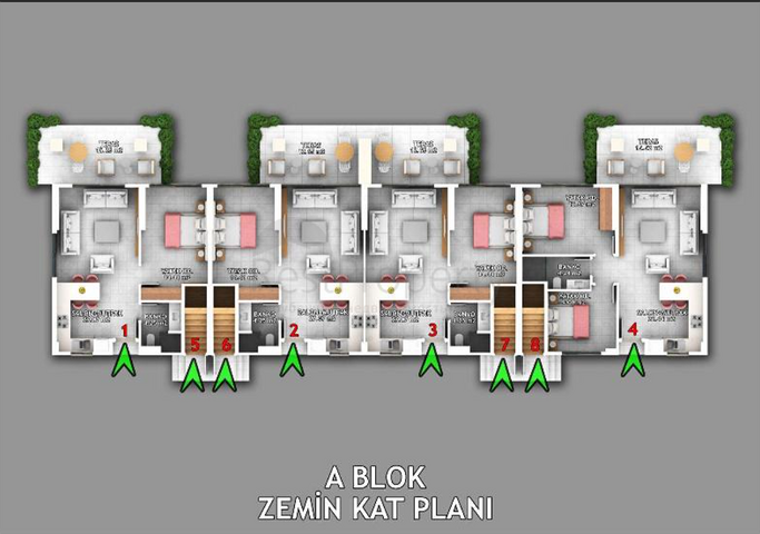 1+1 apartment in Fethiye - Antalya area 