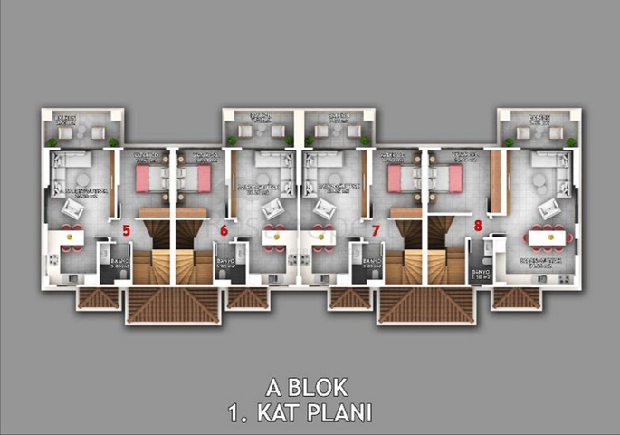 1+1 apartment in Fethiye - Antalya area 