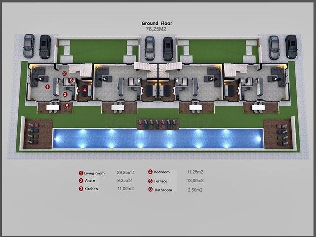 4+1 villa in Doshemealti - Antalya area 