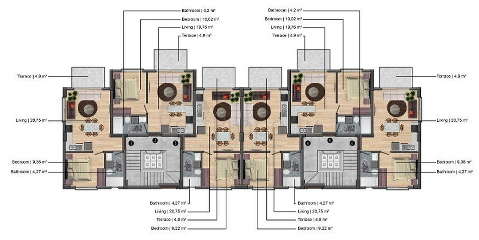 1+1 apartment in Fethiye area 