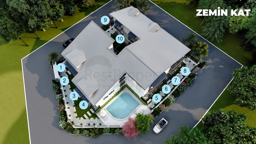 1+1 apartment of 50 m2 in Fethiye area 