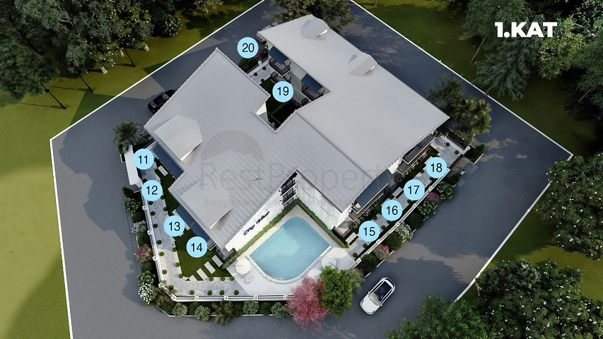 1+1 apartment of 50 m2 in Fethiye area 