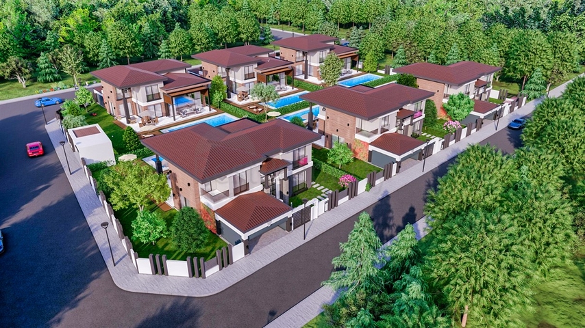 5+1 villas in Doshemealti - Antalya area