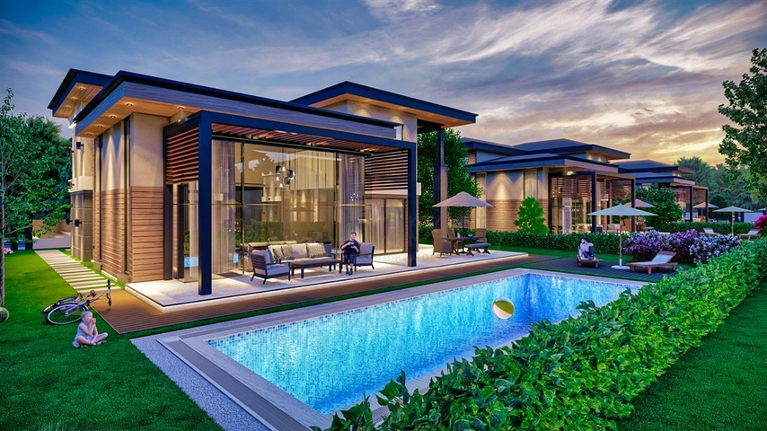 5+1 villas in Doshemealti - Antalya area