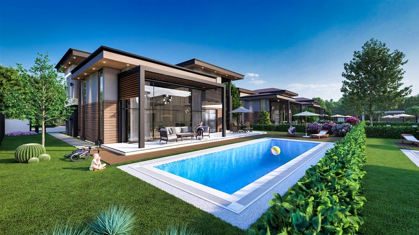 5+1 villas in Doshemealti - Antalya area