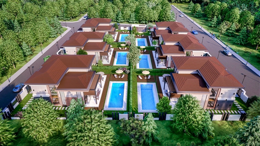 5+1 villas in Doshemealti - Antalya area