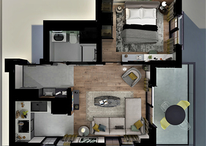 1+1 apartments in Altyntas - Antalya area 