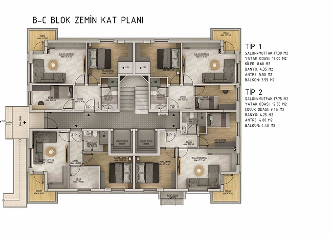 1+1 and 2+1 apartments in Belek Antalya area