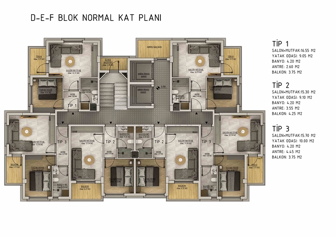 1+1 and 2+1 apartments in Belek Antalya area