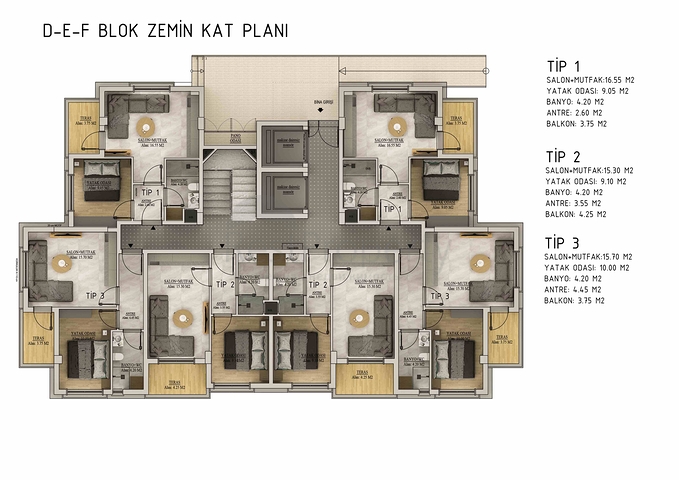 1+1 and 2+1 apartments in Belek Antalya area
