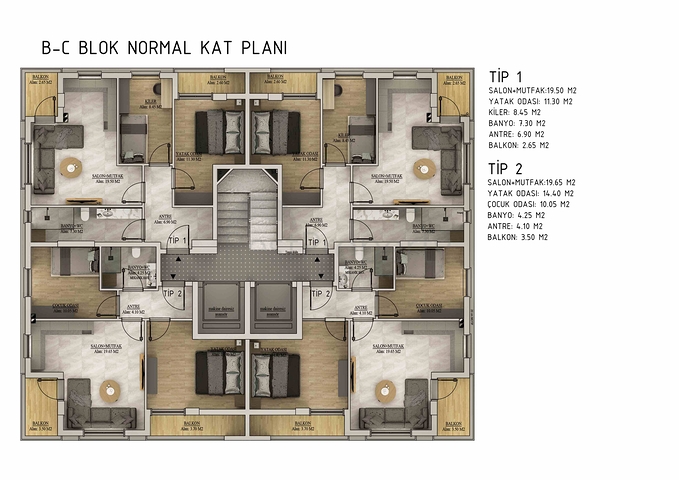 1+1 and 2+1 apartments in Belek Antalya area