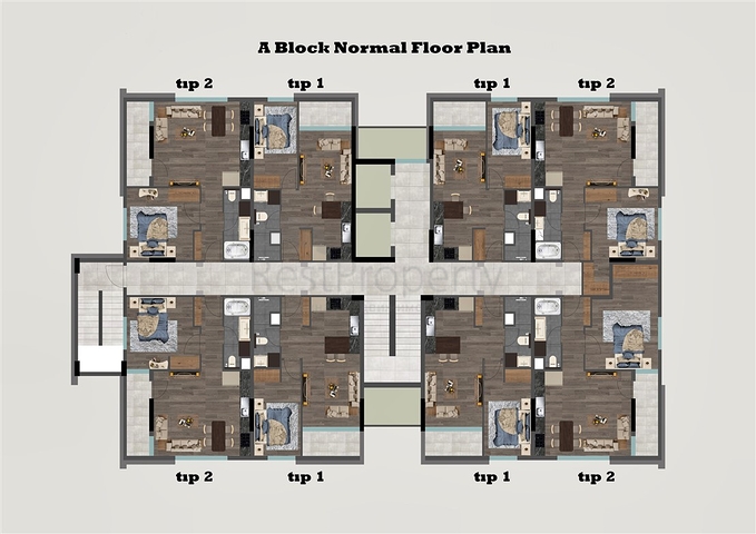 2+1 duplex apartments in the Persimmon - Antalya neighborhood 2+1 duplex apartments in the Persimmon - Antalya neighborhood
