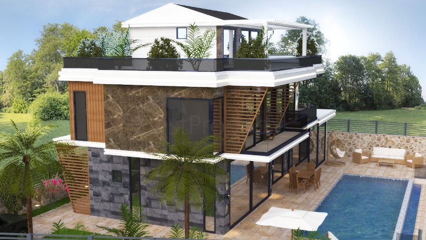 4+1 villa in Fethiye - Antalya area