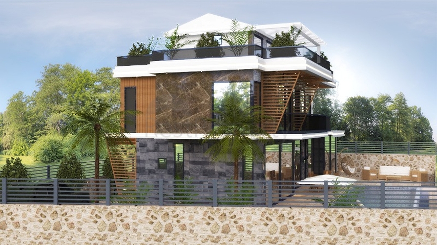 4+1 villa in Fethiye - Antalya area