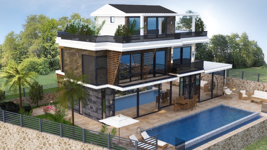 4+1 villa in Fethiye - Antalya area