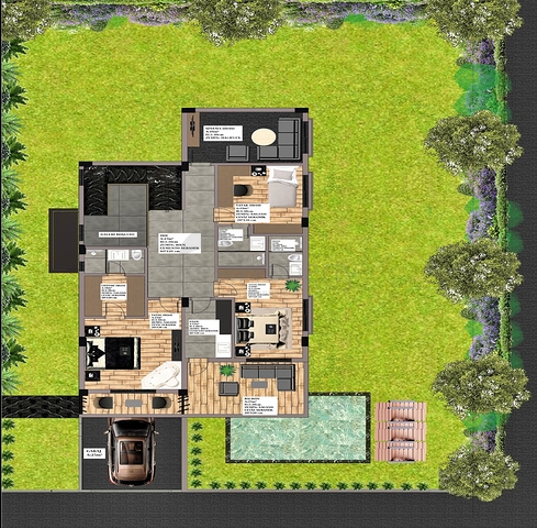 5+1 villa in Doshemealti - Antalya area