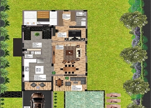 5+1 villa in Doshemealti - Antalya area