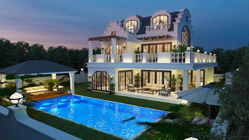 4+1 villa in Fethiye - Antalya area