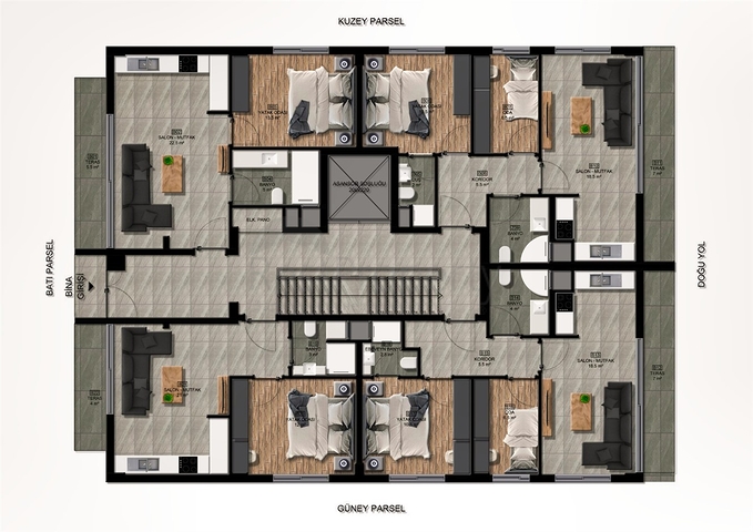 Investment project in Uchgen - Antalya microdistrict 