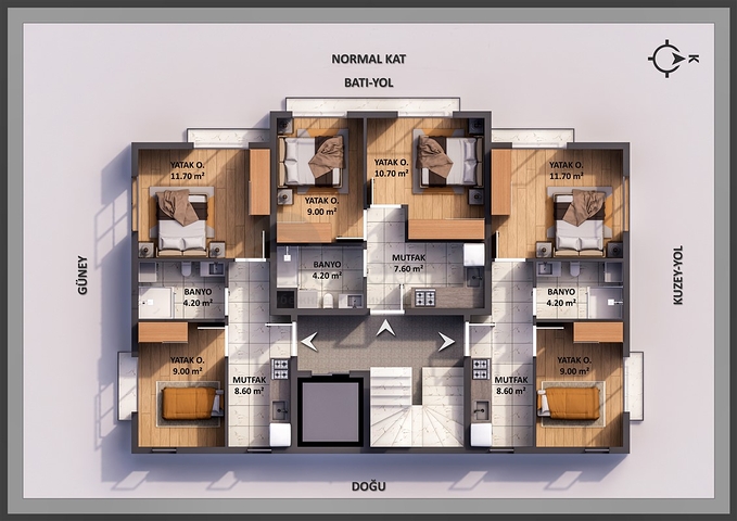 1+1 apartments in Kepez - Antalya area 