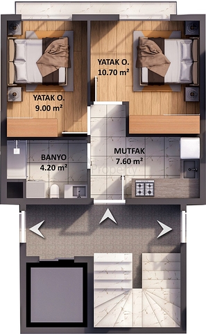 1+1 apartments in Kepez - Antalya area 