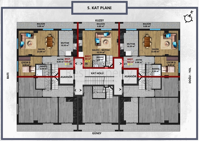 Investment project in Antalya city center 