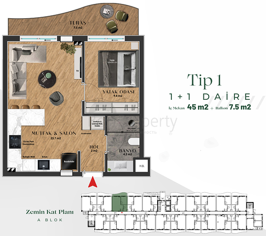 An investment project in the Guzeloba - Antalya microdistrict