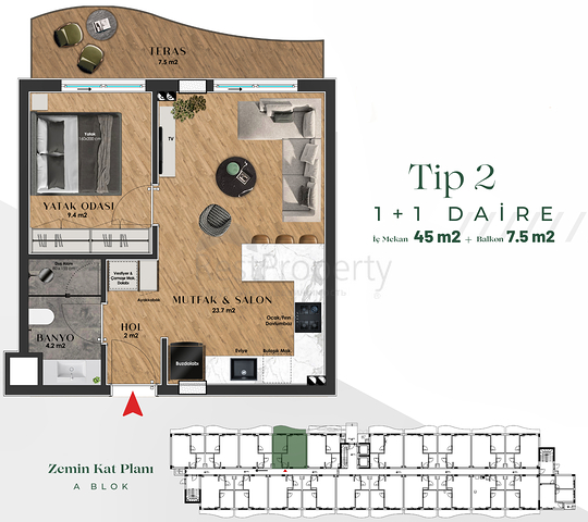 An investment project in the Guzeloba - Antalya microdistrict