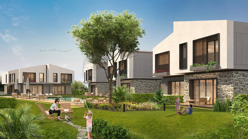 5+1 villas in the complex, in the area of Doshemealti - Antalya