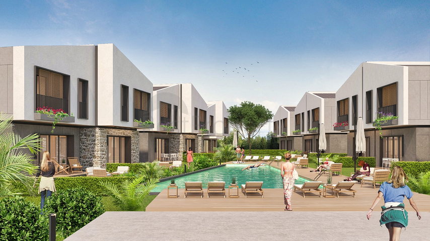 5+1 villas in the complex, in the area of Doshemealti - Antalya