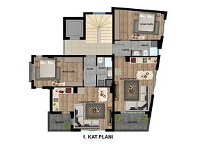 1+1 apartments in Yuksekalan - Antalya neighborhood 