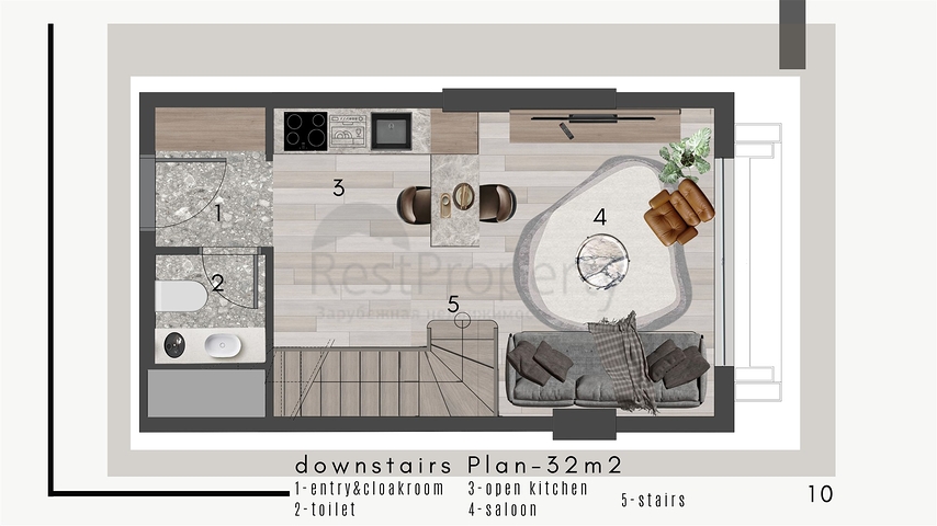 1+1 apartments in Kepez - Antalya area 