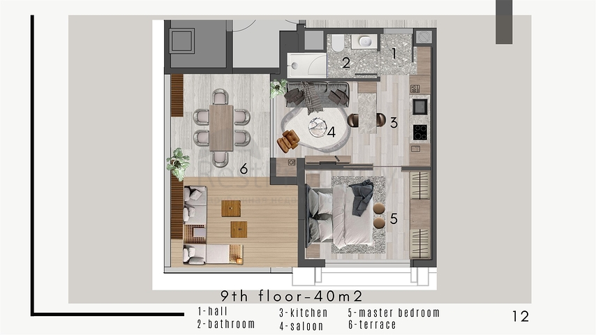 1+1 apartments in Kepez - Antalya area 