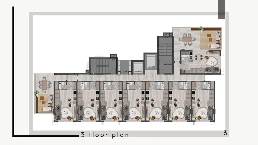 1+1 apartments in Kepez - Antalya area 