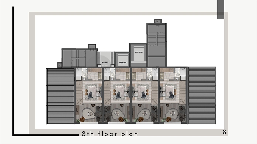 1+1 apartments in Kepez - Antalya area 