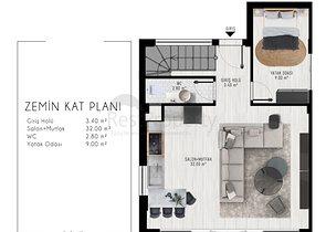 4+1 apartment in Altyntas - Antalya area 