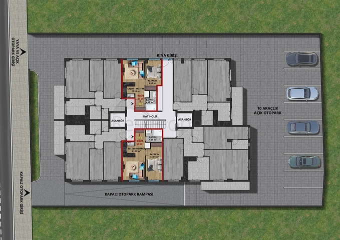 Investment project in Antalya city center  