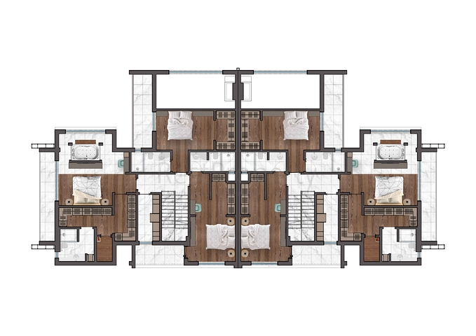 4+1 villas in Doshemealti - Antalya area 